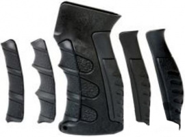 Рукоятка пістолетна САА 6 Piece Interchangeable Finger Groove для AR15/M4, чорна